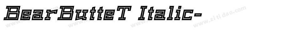 BearButteT Italic字体转换